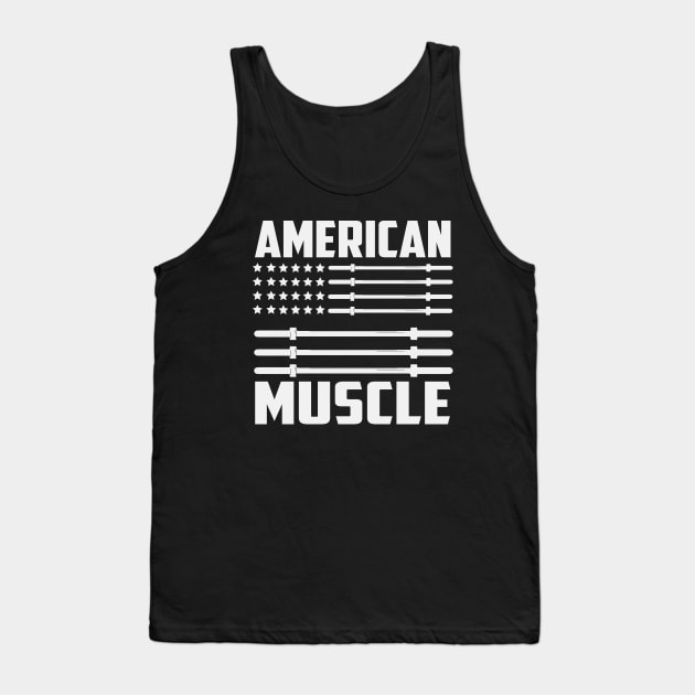 American Muscle, Guy, Fitness Tank Top by Tee-hub